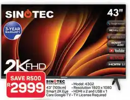 Pick n Pay Hypermarket SINOTEC 43 TV offer