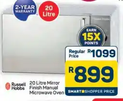 Pick n Pay Hypermarket Russell Hobbs 20 Litre Mirror Finish Manual Microwave Oven offer