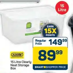Pick n Pay Hypermarket 15 Litre Clearly Neat Storage Box offer