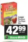 Spar Laager Rooibos Tea Bags-80 Per Pack offer