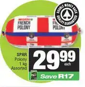 Spar Spar Polony Assorted-1kg offer