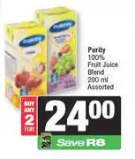 Spar Purity 100% Fruit Juice Blend Assorted-For Any 2 x 200ml offer