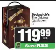 Spar Sedgwick's The Original Old Brown-2Ltr offer