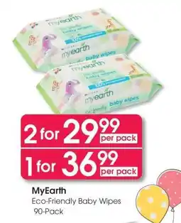 Clicks MyEarth Eco-Friendly Baby Wipes 90-Pack offer