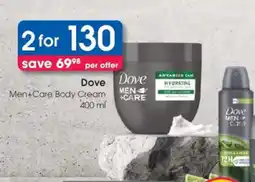 Clicks Dove Men+Care Body Cream 400 ml offer