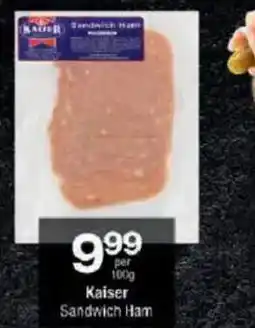 Checkers 100g Kaiser Sandwich Ham offer