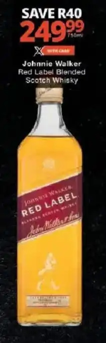 Checkers Johnnie walker red label blended scotch whisky offer
