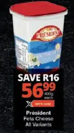 Checkers Président feta cheese offer