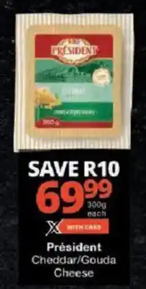 Checkers Président cheddar/gouda cheese offer