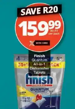 Checkers Finish quantum all-in-1 pack dishwasher offer