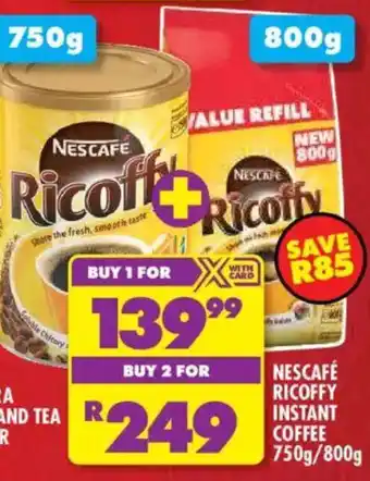 Shoprite Nescafé ricoffy instant coffee offer