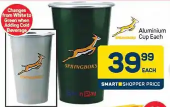 Pick n Pay Springboks Aluminium Cup offer