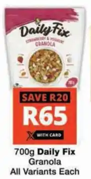 Checkers Hyper Daily Fix Granola All Variants offer