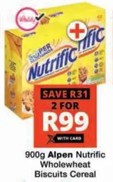 Checkers Hyper Alpen Nutrific Wholewheat Biscuits Cereal offer