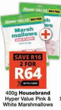 Checkers Hyper Housebrand Hyper Value Pink & White Marshmallows offer