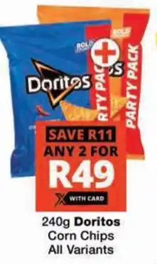 Checkers Hyper Doritos Corn Chips All Variants offer