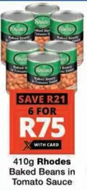 Checkers Hyper Rhodes Baked Beans in Tomato Sauce offer