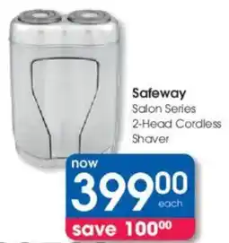 Clicks Safeway Salon Series 2-Head Cordless Shaver offer