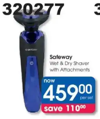 Clicks Safeway Wet & Dry Shaver with Attachments offer