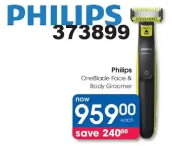Clicks Philips OneBlade Face & Body Groomer offer
