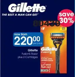 Clicks Gillette Fusion5 Razor plus 2 Cartridges offer