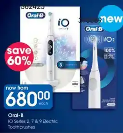 Clicks Oral-B iO Series 2, 7 & 9 Electric Toothbrushes offer