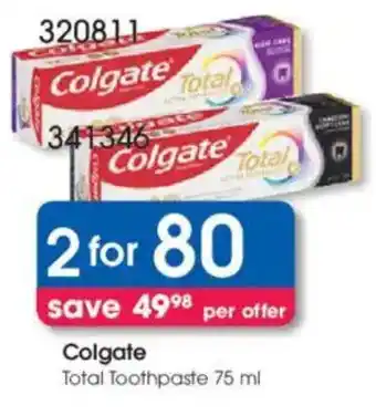 Clicks Colgate Total Toothpaste offer