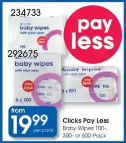 Clicks Clicks Pay Less Baby Wipes offer