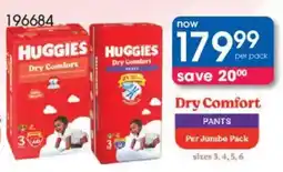 Clicks Huggies Dry Comfort Pants Jumbo Pack offer