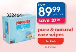 Clicks Huggies Pure & Natural Care Wipes offer