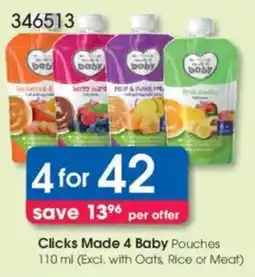 Clicks Clicks Made 4 Baby Pouches offer