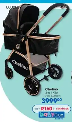 Clicks Chelino 3 in 1 Kite Travel System offer
