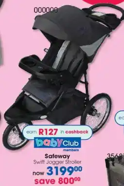 Clicks Safeway Swift Jogger Stroller offer