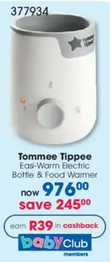 Clicks Tommee Tippee Easi-Warm Electric Bottle & Food Warmer offer