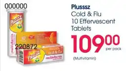 Clicks Plusssz Cold & Flu 10 Effervescent Tablets offer