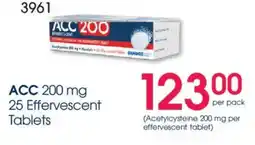 Clicks ACC 200 mg 25 Effervescent Tablets offer
