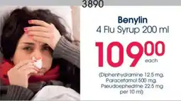 Clicks Benylin 4 Flu Syrup offer