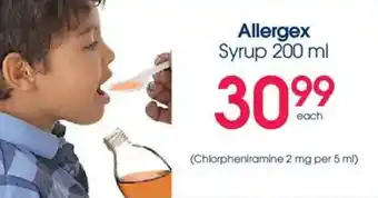 Clicks Allergex Syrup offer