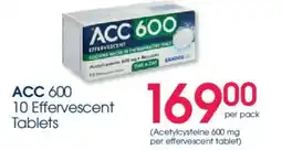 Clicks ACC 600 10 Effervescent Tablets offer