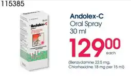 Clicks Andolex-C Oral Spray offer