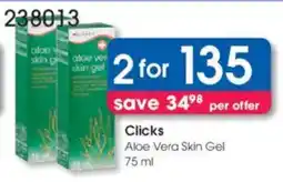 Clicks Clicks Aloe Vera Skin Gel offer