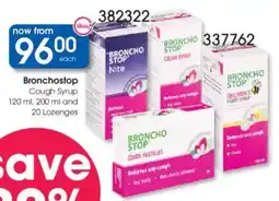 Clicks Bronchostop Cough Syrup and Lozenges offer