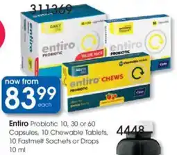 Clicks Entiro Probiotic Capsules, Chewable Tablets, Fastmelt Sachets or Drops offer