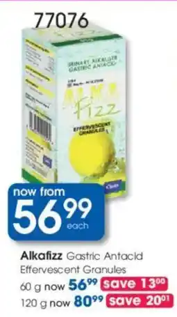 Clicks Alkafizz Gastric Antacid Effervescent Granules offer