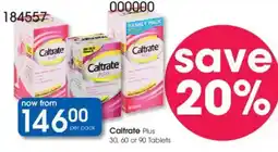 Clicks Caltrate Plus Tablets offer