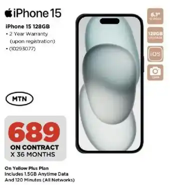 HiFi Corp iPhone 15 128GB offer