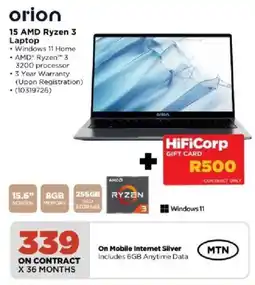 HiFi Corp Orion 15 AMD Ryzen 3 Laptop offer