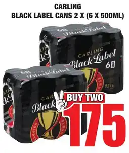 Boxer Liquors Carling black label cans offer