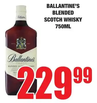 Boxer Liquors Ballantine's blended scotch whisky offer