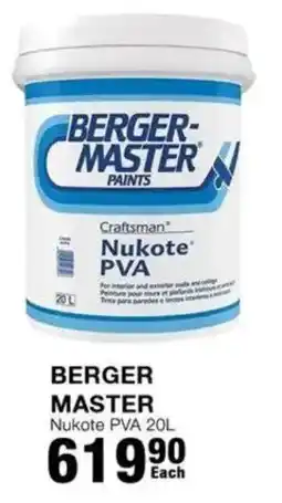 Build It Bergermaster Nukote PVA offer